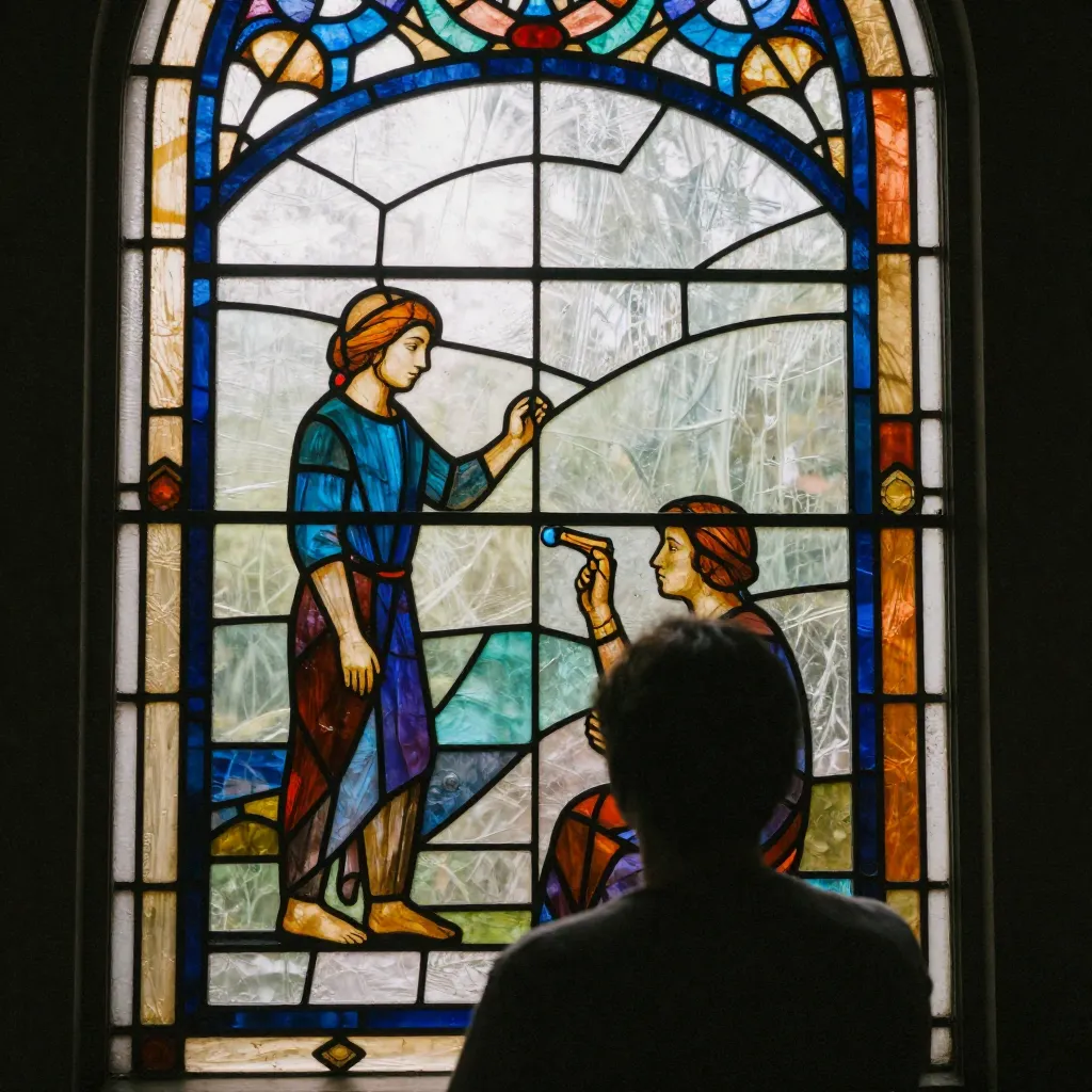 Glas-in-lood kunstwerk